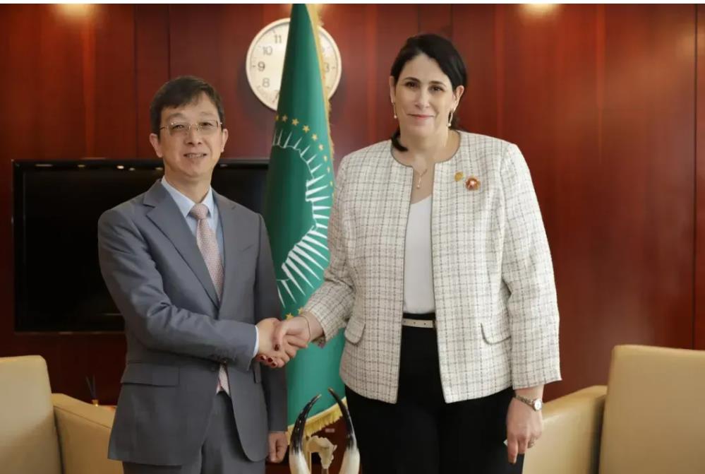 驻非盟使团团长到任拜会非盟委员会副主席哈达迪-中非友好经贸发展工作委员会