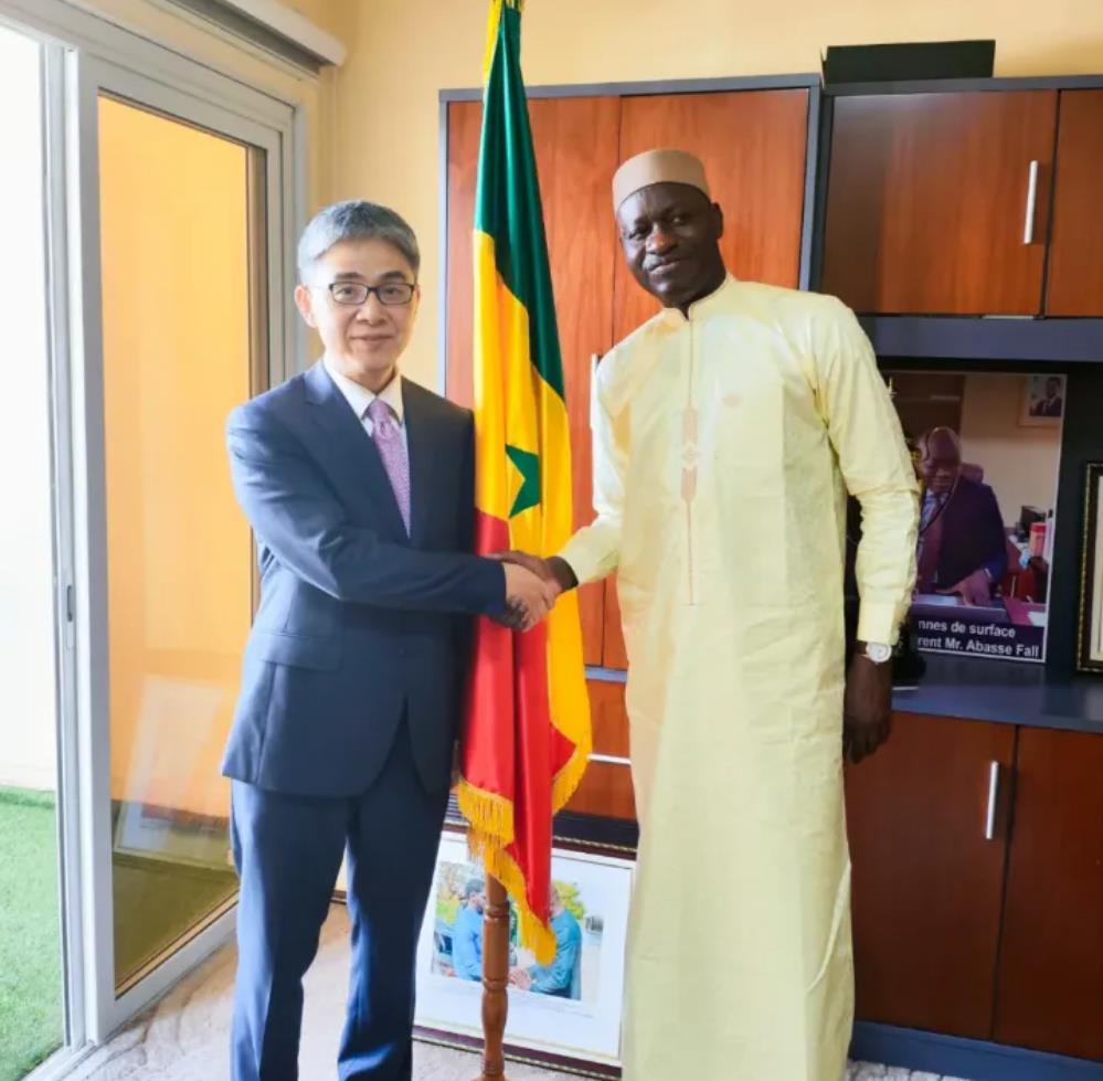 驻塞内加尔大使会见塞劳动、就业和机构关系部长法勒-中非友好经贸发展工作委员会