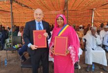 驻乍得大使王晰宁出席重庆市向恩贾梅纳市捐赠办公物资仪式-中非友好经贸发展工作委员会